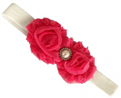 

AkinosKIDS Shabby Fower Diamond Newborn Soft Head Band(Pink)