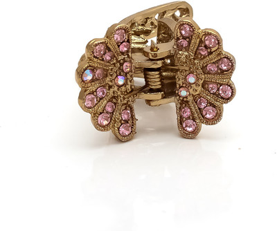 

Be You Pink Colour Stones Work Butterfly Hair Clip(Pink)
