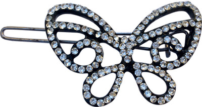 

B-Fashionable Elegant Butterfly Wire Clasp Hair Pin(Black)