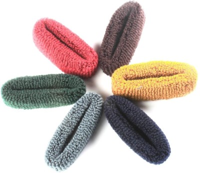 AccessHer Big Bang Wool Rubber Band(Green, Red, Brown, Yellow, Grey, Black)