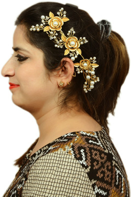 

Mansiyaorange Latest Trendy Exclusive New Premium Collection Hair Accessory Set(Gold)