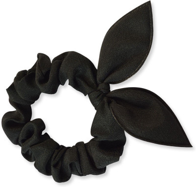 

Sarah Plain Rabbit Ear Rubber Band(Black)