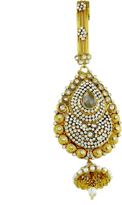 

Orniza Exclusive Ethnic Judaa In Clear Stones With Jhumki Drops Hair Pin(White)