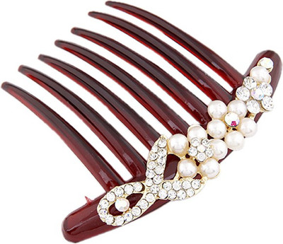 

Young & Forever Fabulous Diamond Variety Inserted Hair Pin(Maroon, White)