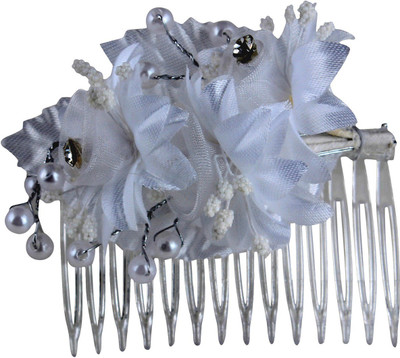 

Pink Rose Floral Charm Hair Pin(White)