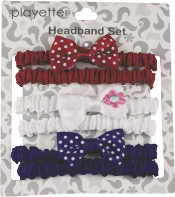 

Playette Satin Bow Head Band(Multicolor)