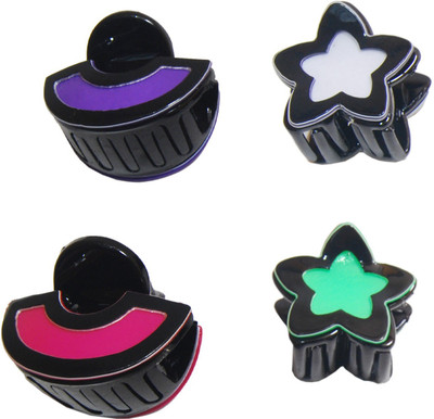 

FNB MULTICOLOR HAIR CLUTCHERS SET OF 4 Hair Claw(Multicolor)