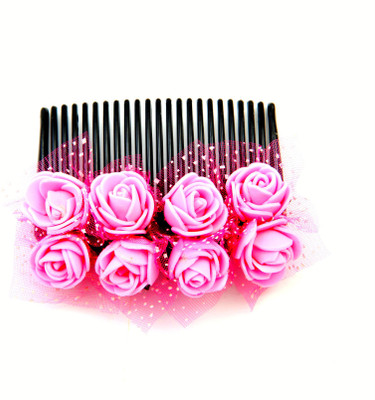 

Sanjog Vintage Style Baby Pink 8 Flower Comb For Wedding/Party Hair Clip(Pink)