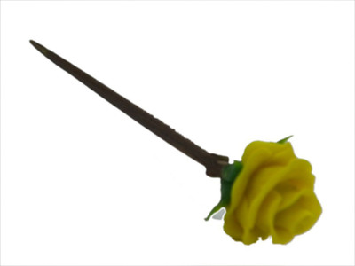 

Advance Hotline Hand made wooden Juda pin with procelain clay work Hair Pin(Multicolor)