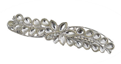 

Taj Pearl Designer Hair Clip(Silver)