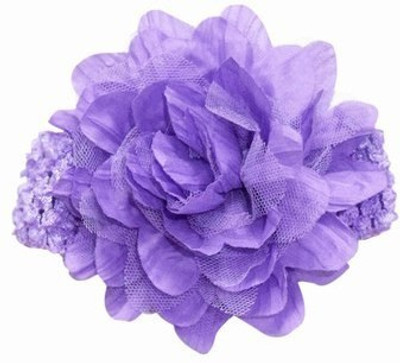 

Pinkblueindia Toddler Crochet Big Flower Head Band(Purple)