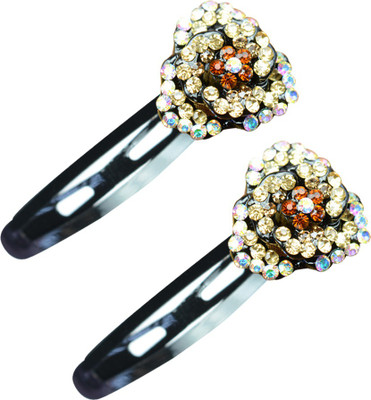 

Glitters Online Golden Colour American Diamond Hair Clip Hair Clip(Gold)