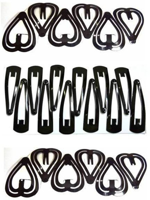 

Shop & Shoppee Combo pack of Heart shaped & Regular Tic Tac Clip(Black)