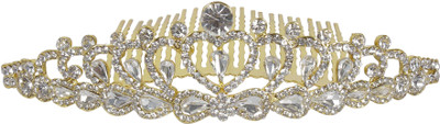 

Muchmore Traditional For Woman And Girls For Party And Wedding Occasion Hair Clip(Gold, White)