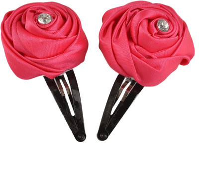 

Crayon Flakes Kids Girls Handmade Rose Zircons Tic Tac/Hair Pin/Hair Clip Pair Hair Clip(Pink)