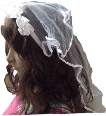 

GRACE FASHION VILLA Net Floral Head Band(White)
