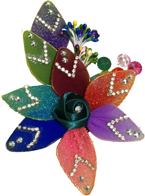 

GRACE FASHION VILLA Multi Color Flower Bun Clip(Multicolor)