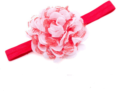 

NeedyBee Red Big Chiffon Flower Kids Hair Styling Accessories Elastic Baby Head Band(Red)