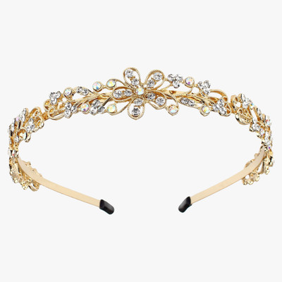 

Pink Rose Charm Hair Band(Gold)