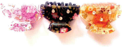 

FAB Multicolour Plastic Clutcher - Set-IKJ-of 3 Hair Claw(Multicolor)