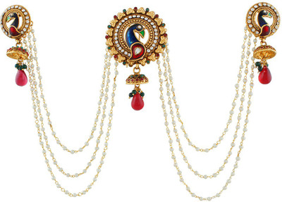 

Anuradha Art Unique in Designer Hair Chain(Maroon, Green)