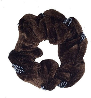 

NTL Accessories 1 Pair Hair Scrunchies Velvet (Dark Brown) Elastic Hair Bands Tie Band Ponytail Holder, Hair Scrunchy, Hair Rubber Bands Rubber Band(Brown)