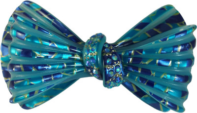 

Ammvi Creations Gloss Enamel Butterfly Wings Pattern CZ Adorned Delightful for Women Hair Clip(Blue)