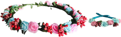 

Loops n knots Sweet Pink Feather Collection Kids Head Band(Multicolor)