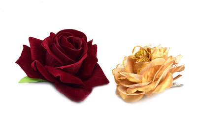 

Snupy ROSE RED & GOLD Hair Clip(Red, Gold)
