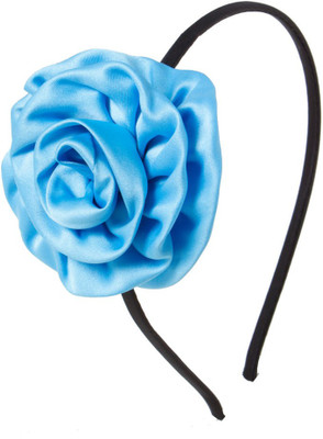 

Pikaboo Newborn Baby Girl Rolled Up Rose - Sky Blue Hair Band(Multicolor)