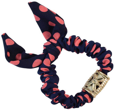 

Sarah Polka Dot Blue Fabric Hair Rubber Band for Women Rubber Band(Blue)