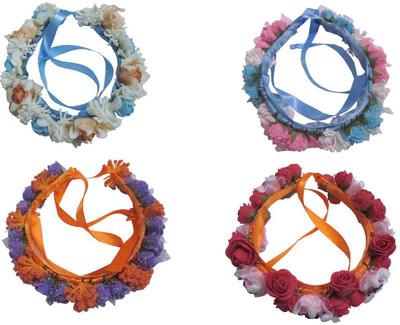 

Advance Hotline Colorful Floral Tiara (Pack of 4) Head Band(Multicolor)