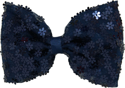 

Angel Closet Bow with Glitter Flowers Hair Clip(Blue)