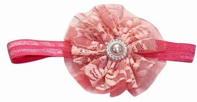 

Pinkblueindia Cute Net Flower Bow with Soft elastic Head Band(Pink)