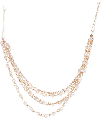 

Fayon Modern Pearl Hair Chain(Gold)