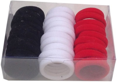 

GRACE FASHION VILLA Soft Fine Quality Rubber Band(Red, Black, White)