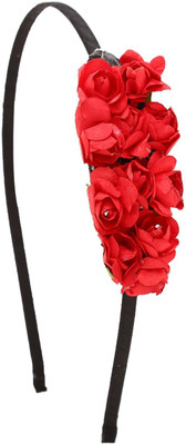 

Sanjog Rossie Paper Flower For Girls/Kids Hair Band(Red)