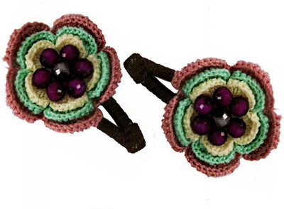 

OPC Beautiful Ethnic Hair Accessory - Pack of 2 Tic Tac Clip(Multicolor)