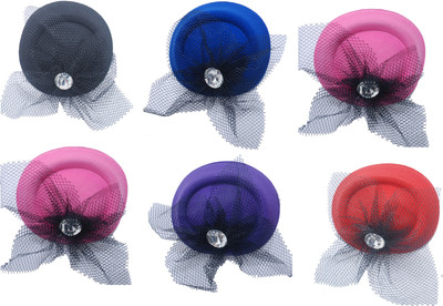 

Ryna Big Hat European Style Hair Accessory Set(Pink, Red, Purple, Blue, Black)