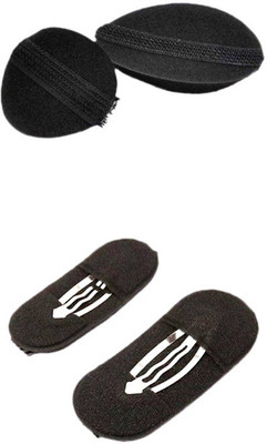 

HomeoCulture Clip and Velcro Volumizer Hair Accessory Set(Black)