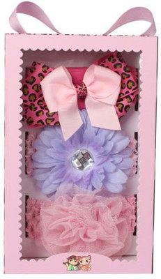 

Babies Bloom Multicolored Ribbon Bow Baby Flower Headband Hair Accessory Set(Multicolor)