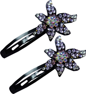 

Glitters Online Purple Colour American Diamond Hair Clip(Purple)