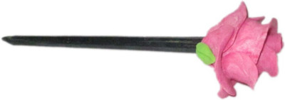 

Advance Hotline Hand made wooden Juda pin with procelain clay work Hair Pin(Multicolor)
