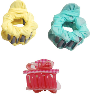 

FNB CLOTH RAPPED HAIR CLAWS SET OF 3 Hair Claw(Multicolor)