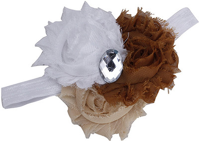 

Pikaboo Three Color Blossoms Head Band(Brown, White)