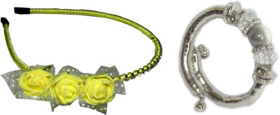 

ASMO Floral Hairband with Bracelet Hair Accessory Set(Multicolor)
