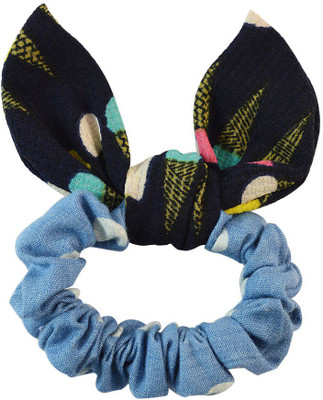 

Sarah Polka Dot Blue Fabric Hair Rubber Band for Women Rubber Band(Blue)