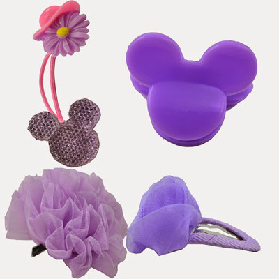 

Angel Glitter Purple Cute Mini Clips Combo Hair Accessory Set(Purple)