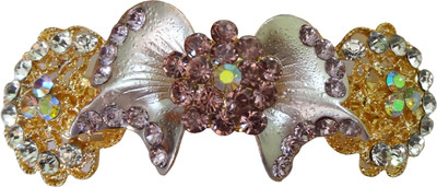 

Shreya Collection Fashion Purple Colour Stone Studded Hair Clip Back Pin(Multicolor)