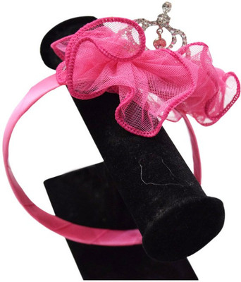 

Pinkblueindia Modern Design Rose with Net Frills Head Band(Pink)